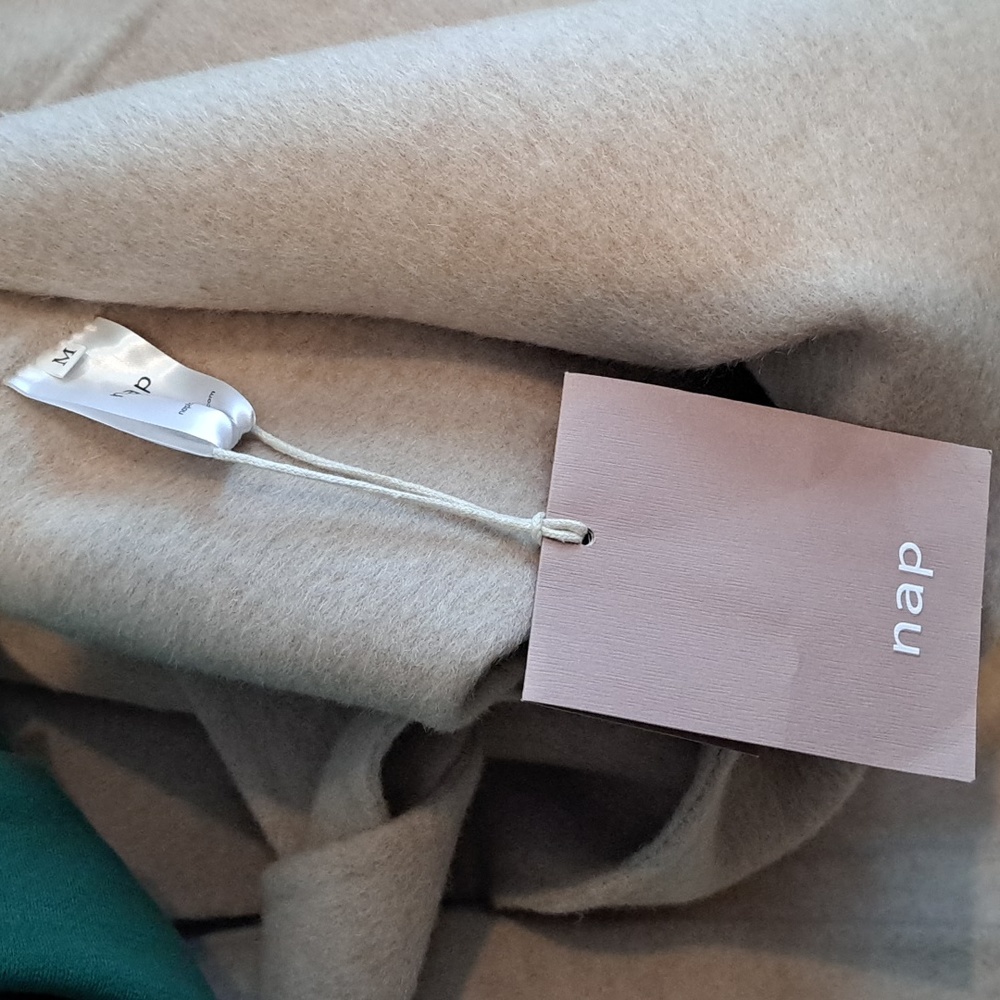 NWT Sylvia Alpaca Wool Belted Trench Coat (Buttermilk) - NAP Loungewear - Picture 14 of 15